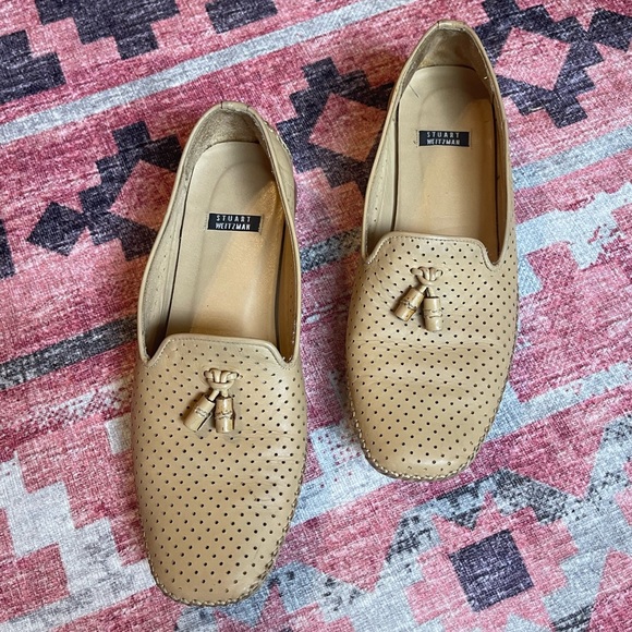 Stuart Weitzman Shoes - Stuart Weitzman Leather Perforated Loafers